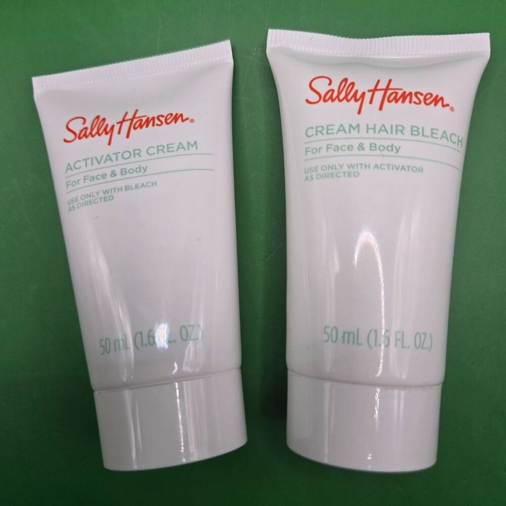 Sally Hansen Cream Hair Bleach + Activator Cream 50 mL Each Sealed